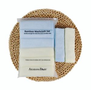 100% Bamboo Baby Washcloth 6in1 Set Super Soft Baby Handkerchief Face Wash cloth Set