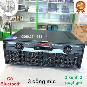 Âm ly hoà nhạc 16 sò lớn có Bluetoothchính hãngsản xuất theo công nghệ Hàn Quốc-2 kênh -2 quạt gió làm mát