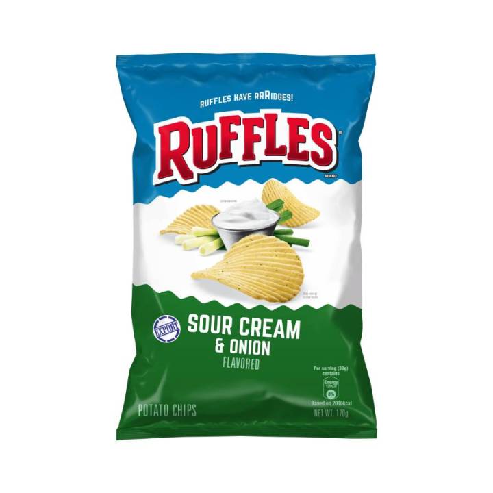 Ruffles Sour Cream & Onion Potato Chips (170g) | Lazada PH