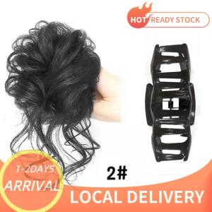 🚚Local Delivery🔥 Synthetic Hair Bun Chignon Messy Curly Gripping Clip Hairpin Elastic Scrunchy False Hair Pieces For Women Hairpins