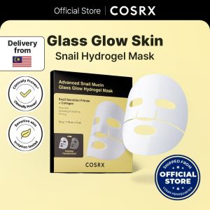 COSRX Advanced Snail Hydrogel Mask 3 Sheets | Glass Glow Mask 25% Snail Mucin Hydrogel Technology 2-3 Hour Treatment Overnight Mask