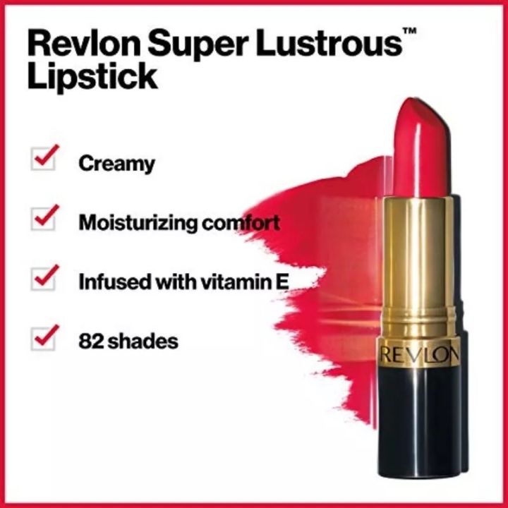 3x Revlon Super Lustrous Lipstick – Farbe 805 Kissable Pink, Mit Vitaminen & Feuchtigkeitsspendern, 4.2g Pro Stift