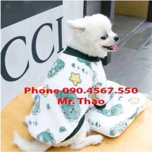 Quần áo cho Chó Mèo Vải Nhung vải len dày ấm áp Quần áo thú cưng