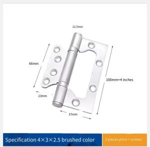 (2pcs) Door Hinges Stainless Steel Ball Bearing Hinges A door hinge for life  Cylindrical heavy door hinge