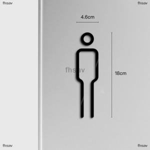 [COD] fhsav สีดำทองสีห้องน้ำป้ายจานทองเหลืองล้างห้องประตูสติกเกอร์ WC Holder signage BOARD
