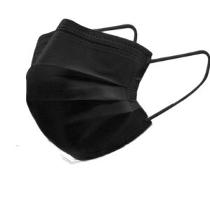 Black Face Mask 3ply Disposable Face Mask With Box 50pcs