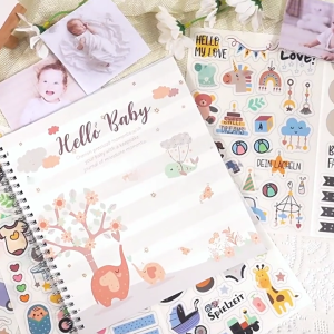 Baby Book for Baby Boy Girl Baby Gender Neutral Baby Memory Book Baby Scrapbook Photo Album from Pregnancy to Age 1