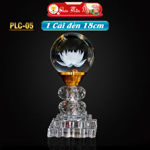 Đèn Bàn Thờ Pha Lê Quả Cầu CHÂN THIỆN MỸ Trang Trí Bàn Thờ Phật Gia Tiên PLC-05