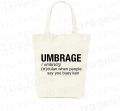Umbrage Dictionary Tote Bag (Printing customization available). 