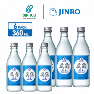 JINRO Is Back 16.5% ABV & GOLD Zero Sugar Soju 15.5% ABV(Mix & Match 6 Btls) 6x360ml