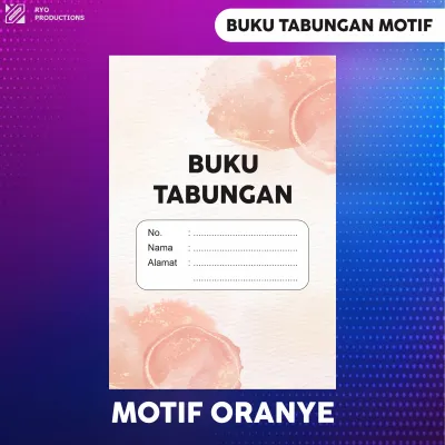 Buku Tabungan Elegan Multifungsi - Desain Grafis Modern | Warna Variatif | Ukuran 10x145 cm | Isi 6 Lembar (12 Halaman)