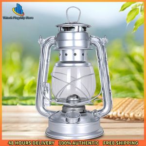Vktech Metal Kerosene Lantern - Ideal for Camping and Hiking Stylish Hurricane Table Lamp for Outdoor Use