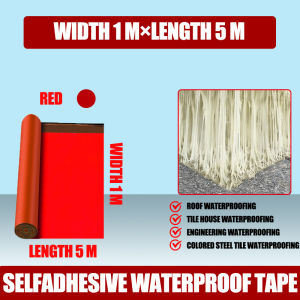 30 Years Waterproof Heat Resistant Tape Roof tape Strong sticky not falling off Color steel tile waterproof self-adhesive membrane Roof Leak Repair Strong Butyl Heat Insulation Tape Sticker Aluminum