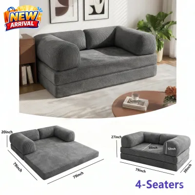 Zeen Sofa 2 in 1 Foldable Sofa Bed Dual-purpose Small Living Room Sofa Foldable Compression Sofa Bed Full Sponge Roll Pack Compressed Fabric Sofa