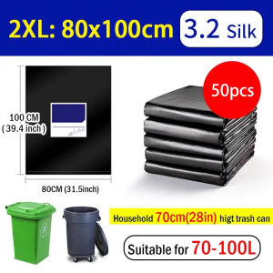 Garbage bag/Trash Bags 100pcs S/M/L/XL/2XL Large size Extra thick Suitable For Home Office Kitchen
