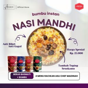 Beras Basmati 200gr + Bumbu instan Nasi Mandhi beras india timur tengah