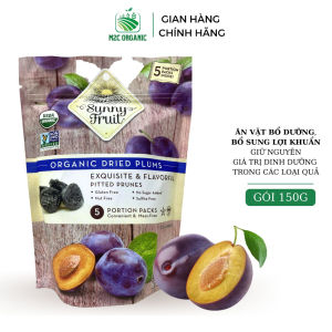 Sunny Fruit Organic Dried Plums 150g - Gluten-Free No Sugar Added Non-GMO 5-Pack Snack Bags