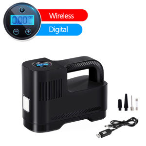 Wireless car air compressor 120W car tire inflation pump with LED lighting fast inflation electric pump inflator