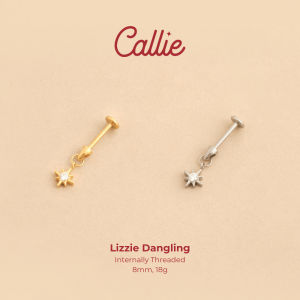 Shop Callie 1 Piece F136 Titanium Piercing 8mm Bar 18g Gauge Gold PVD Silver Hypoallergenic Jewelry