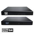 YOUDA DVD คอม USB 2.0 YD-DV370 ไม่ต้องติดตั้งไดรเวอร์ รองรับอ่านเขียน CD/DVD-RW Ultra Thin DVD Writer DVD Writer External ดีวีดีคอมพิวเตอร์ ดีวีดี พกพา ส่งข้อมูลเต็มสปีดด้วย USB 3.0 DVD ภายนอก External DVD-RW ไดรฟ์ภายนอก DVD-ROM. 