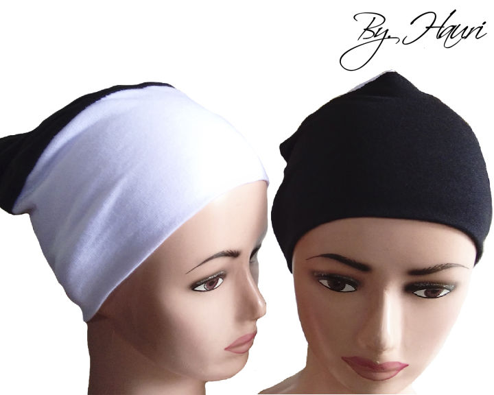 CIPUT POLOS /INNER VARIASI 2 WARNA/INNER HITAM -PUTIH/ DALAMAN JILBAB ...