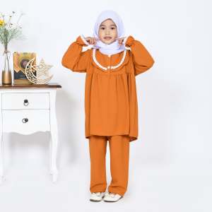 Others Muslim Setelan crinkle anak 1-12 tahun Baju anak perempuan Stelan anak perempuan viral
