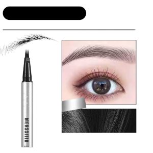 ⚡ดินสอเขียนคิ้ว 4 แฉก คมชัด ให้สีสันเป็นธรรมชาติ เรียบเนียน กันน้ำ และติดทนนาน根根分明四叉野生眉笔