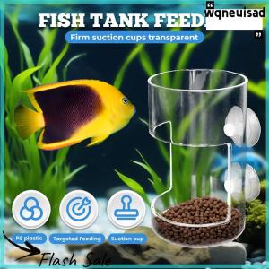 【WQ】 COD หลอดอะคริลิกใส่อาหารปลาที่ใส่อาหารปลาพร้อมถ้วยดูดสำหรับ2025ตู้ปลาใหม่