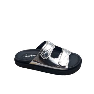 JANITRA OFFICIAL SHOP / Daisy Series Silver Kilap Sandal Wanita Model Puyuh Size 36-43
