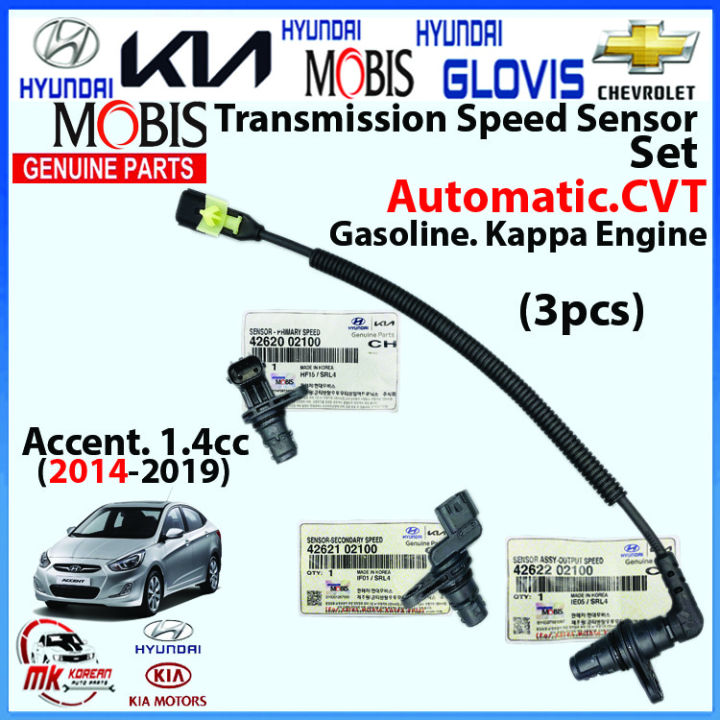 [GENUINE] Transmission Speed Sensor Set. 3 pcs for Accent(2014-2019). 1 ...