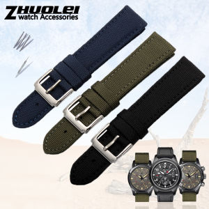 For SKX007 SKX009 wristband Nylon Canvas Durable Sport Padded Watch Strap comfortable Leather Lining Band 18 19 20 21 22 23 24mm2026