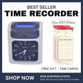 Digital/Analog Time Card Machine | Punch Card Machine | DTR machine | Bundy Clock Time Recorder Machine Timecard Electronic Employee Time Clock Recorder Attendance Time Card Machine for Office Factory Warehouse. 