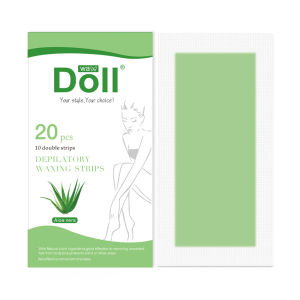 20Pcs/Set Hair Removal Wax Strips Papers Large Size Double Tape Calf Underarm Arm Professional Hair Remover Honey Aloe