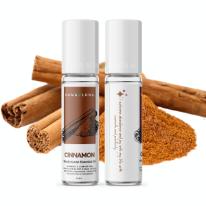 CINNAMON ESSENTIAL OIL ROLLER 10ML Organic All Natural for Stress Relief Migraine Vertigo Relief Mood Support Reduces Bloating Relieves Indigestion Skin Detox Yoga Grounding Calming Meditation Massage Oil - Hana Luna Philippines