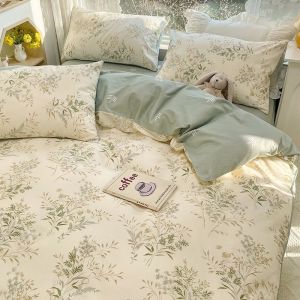 Ins Style Floral Duvet Cover Set Flat Sheet Pillowcases No Filling Twin Single Queen Size Boys Girls Bedding Linen2026