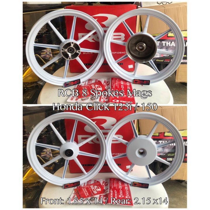 【Free shipping】RCB SP811 8 Spokes Mags Honda Click v1 and v2 125, 150 ...