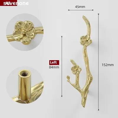 Nordic Brass Bow Creative Cabinet Handle Wardrobe Drawer Handle Deer Cabinet Knob Auspicious Cloud Drawer KnobSolid