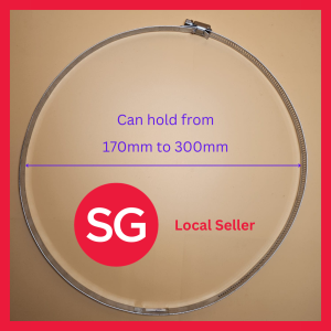 SG Stock : Hose Clip Hose Clamp Jubilee Clips or Pipe Clamp for PVC or metal pipe 108mm to 203mm and 170mm to 300mm . Partial Stainless Steel
