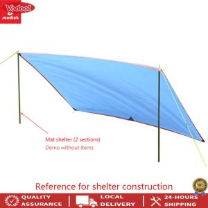 [NEWEST] 2m/6.6ft Outdoor Camping​ Tent Awning Pole Folding Zinc Plated Iron Canopy Rod
