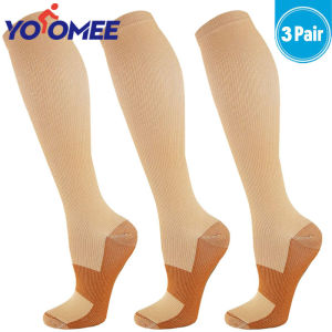 Yoomee 3 Pairs Compression Socks For Men & Women15-20mmHg is Best For RunningAthleticMedicalPregnancy and Travel