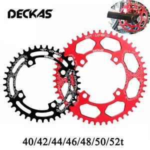 DECKAS 104BCD Chainring 40T/42T/44T/46T/48T/50T/52T Chianwheel MTB Narrow Wide Crankset Round/Oval Bicycle Chain Ring