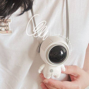 พัดลมนักบินอวกาศ พัดลมขนาดเล็กห้อยคอ พัดลมแขวนคอแบบไร้ใบพัด พัดลมแบบพกพา ขนาดmini พัดลมระบายความร้อนคูลลิ่ง