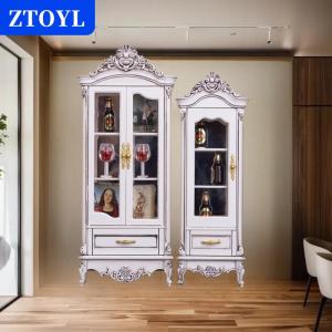 [COD] ZTOYL บ้านตุ๊กตา1 12โบราณตู้เก็บของจำลองตู้โชว์ตู้โมเดลตุ๊กตาบ้านห้องนั่งเล่นตู้เก็บไวน์เฟอร์นิเจอร์ของเล่นตกแต่ง