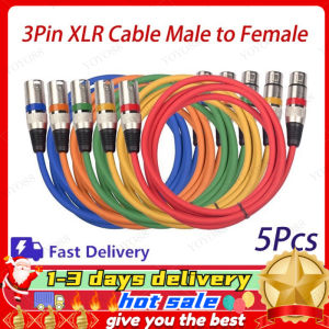 【Free Shipping+Local Seller】5pcs 3Pin XLR Cable Male to Female M/F Foil+Braided Shielded Audio Cable Extension Cord