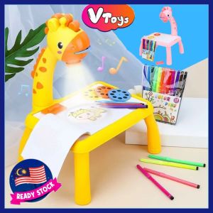 2in1 Kid Projector Drawing Table Painting Early Learning Toy Gift 小孩投影仪图板 MEJA Mainan Budak Lukisan Projektor Mainan
