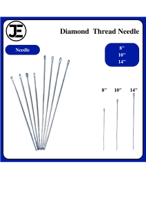 8/10/14" Diamond Thread Needle Hand Leather Craft DIY Stitching Needle Steel Pin for Embroidery Sewing Needles Leather