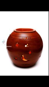 Handcrafted Large Terracotta Electric Essential Oil Warmer | Large Aroma Diffuser Lamp with Dimmer