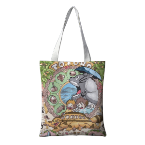 EKK Tote Bag Student Korean Style Sling Women Canvas Bag Print Storage Shoulder Totebag