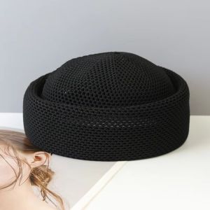 DOHOHO Mùa hè Mũ Beret cứng Lưới Ngoài trời Mũ chống nắng nữ Thanh lịch Thoáng khí Mũ họa sĩ Mũ Pillbox