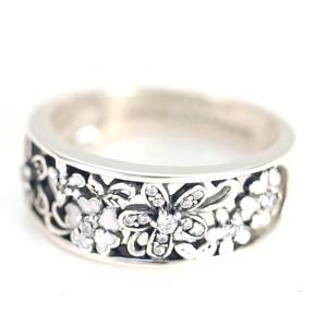 BAMOER จัดส่งฟรี100% 925เงินสเตอร์ลิงเดซี่ดอกไม้และ Infinity Love Pave แหวนนิ้วสำหรับงานแต่งงานเครื่องประดับหมั้น SCR390